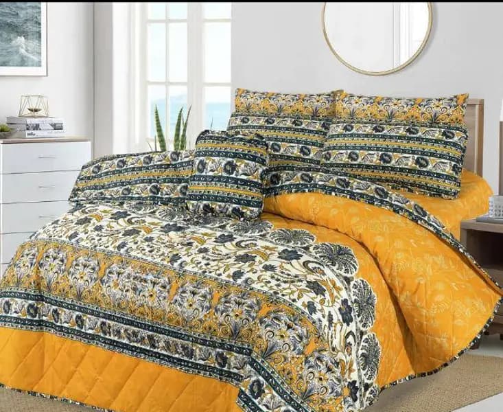 7 PCS COTTON Double Bed comforter Set
